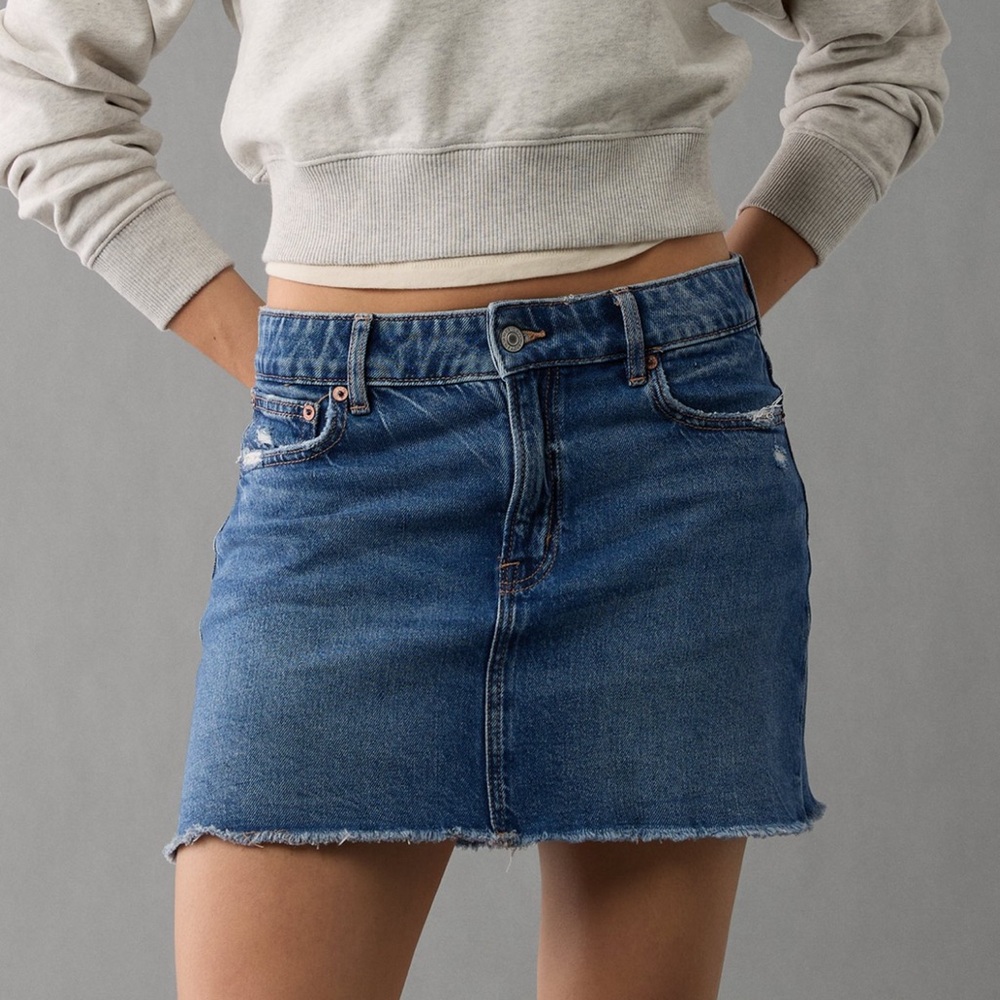 New With Tags American Eagle Outfitters Perfect Mini Stretch Denim Skirt Size 20